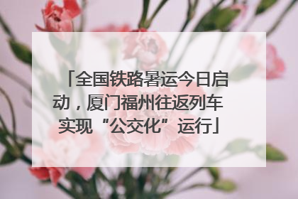 全国铁路暑运今日启动，厦门福州往返列车实现“公交化”运行