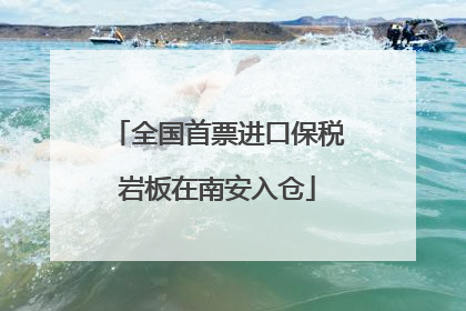 全国首票进口保税岩板在南安入仓