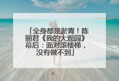 全身都是淤青！陈丽君《我的大观园》幕后：面对滚楼梯，没有做不到
