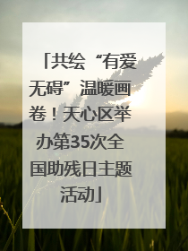 共绘“有爱无碍”温暖画卷！天心区举办第35次全国助残日主题活动