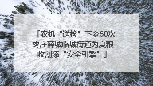 农机“送检”下乡60次 枣庄薛城临城街道为夏粮收割添“安全引擎”