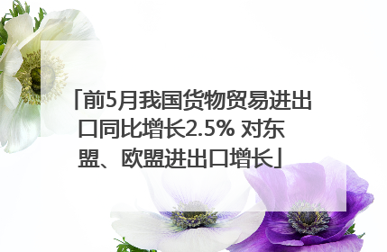 前5月我国货物贸易进出口同比增长2.5% 对东盟、欧盟进出口增长