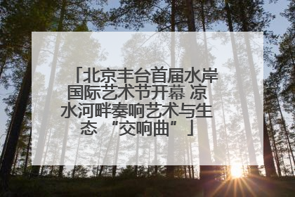 北京丰台首届水岸国际艺术节开幕 凉水河畔奏响艺术与生态 “交响曲”