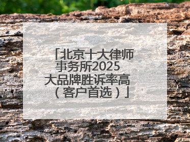 北京十大律师事务所2025大品牌胜诉率高（客户首选）