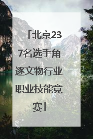 北京237名选手角逐文物行业职业技能竞赛