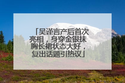 吴谨言产后首次亮相，身穿金银抹胸长裙状态大好，复出话题引热议