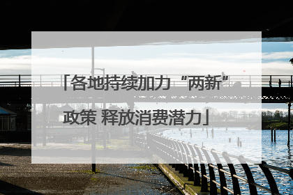 各地持续加力“两新”政策 释放消费潜力