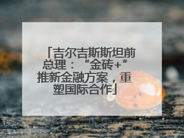 吉尔吉斯斯坦前总理：“金砖+”推新金融方案，重塑国际合作