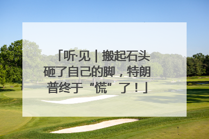 听·见｜搬起石头砸了自己的脚，特朗普终于“慌”了！