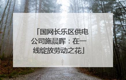 国网长乐区供电公司施晨晖：在一线绽放劳动之花