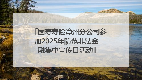 国寿寿险漳州分公司参加2025年防范非法金融集中宣传日活动