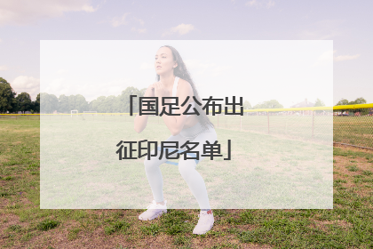 国足公布出征印尼名单