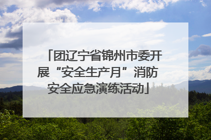 团辽宁省锦州市委开展“安全生产月”消防安全应急演练活动