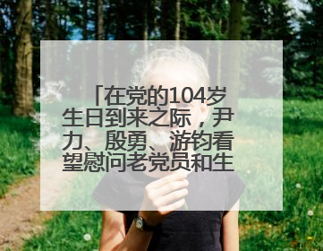 在党的104岁生日到来之际，尹力、殷勇、游钧看望慰问老党员和生活困难党员