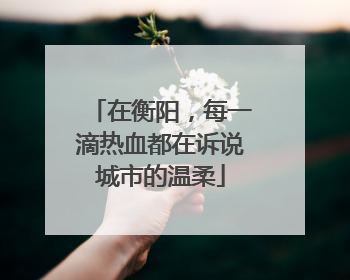 在衡阳，每一滴热血都在诉说城市的温柔