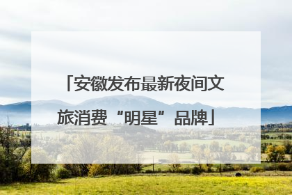 安徽发布最新夜间文旅消费“明星”品牌