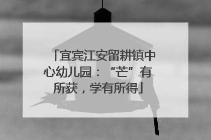 宜宾江安留耕镇中心幼儿园：“芒”有所获，学有所得