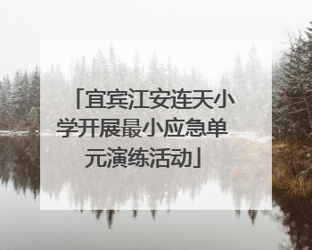宜宾江安连天小学开展最小应急单元演练活动