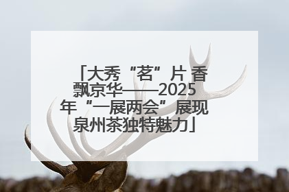 大秀“茗”片 香飘京华——2025年“一展两会”展现泉州茶独特魅力
