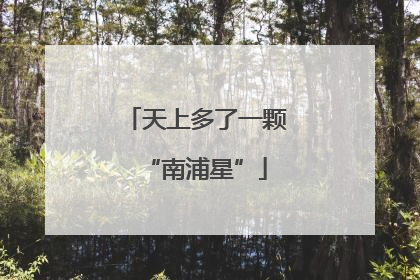 天上多了一颗“南浦星”