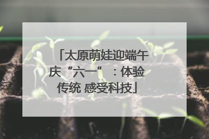 太原萌娃迎端午庆“六一”：体验传统 感受科技