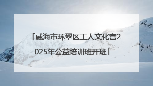 威海市环翠区工人文化宫2025年公益培训班开班