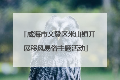 威海市文登区米山镇开展移风易俗主题活动