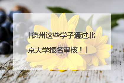 德州这些学子通过北京大学报名审核！