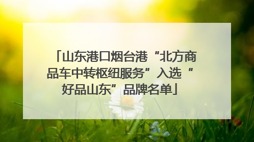 山东港口烟台港“北方商品车中转枢纽服务”入选“好品山东”品牌名单
