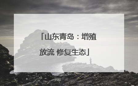 山东青岛：增殖放流 修复生态