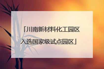 川南新材料化工园区入选国家级试点园区