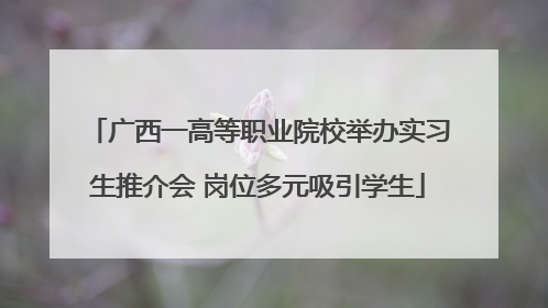 广西一高等职业院校举办实习生推介会 岗位多元吸引学生