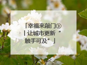 幸福来敲门③丨让城市更新“触手可及”