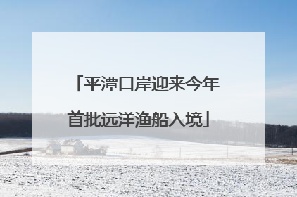 平潭口岸迎来今年首批远洋渔船入境