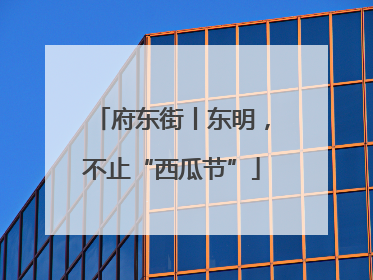 府东街丨东明，不止“西瓜节”
