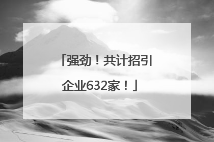 强劲！共计招引企业632家！