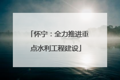 怀宁：全力推进重点水利工程建设