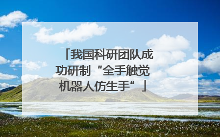 我国科研团队成功研制“全手触觉机器人仿生手”