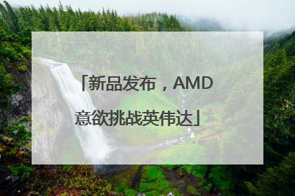 新品发布，AMD意欲挑战英伟达