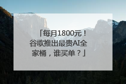 每月1800元！谷歌推出最贵AI全家桶，谁买单？