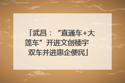 武昌：“直通车+大篷车”开进文创楼宇 双车并进惠企便民