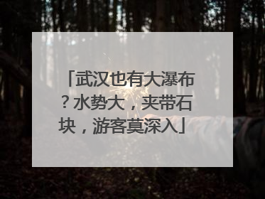 武汉也有大瀑布？水势大，夹带石块，游客莫深入