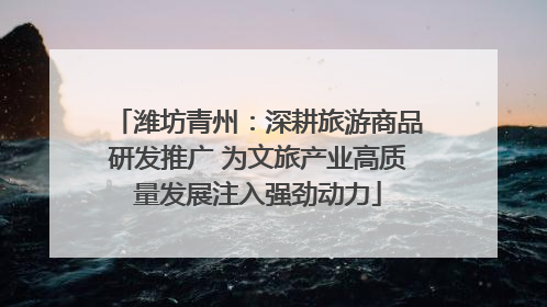 潍坊青州：深耕旅游商品研发推广 为文旅产业高质量发展注入强劲动力