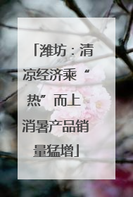 潍坊：清凉经济乘“热”而上 消暑产品销量猛增