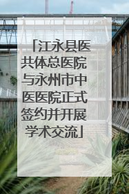 江永县医共体总医院与永州市中医医院正式签约并开展学术交流