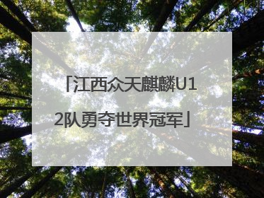 江西众天麒麟U12队勇夺世界冠军
