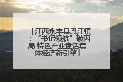 江西永丰县恩江镇：“书记领航”破困局 特色产业盘活集体经济新引擎