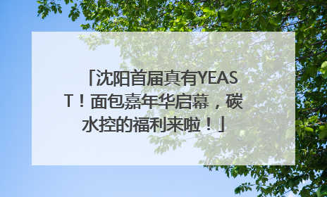 沈阳首届真有YEAST！面包嘉年华启幕，碳水控的福利来啦！