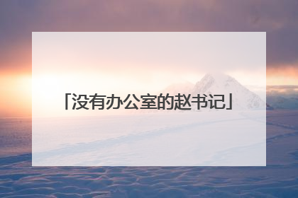 没有办公室的赵书记