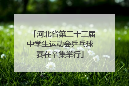 河北省第二十二届中学生运动会乒乓球赛在辛集举行